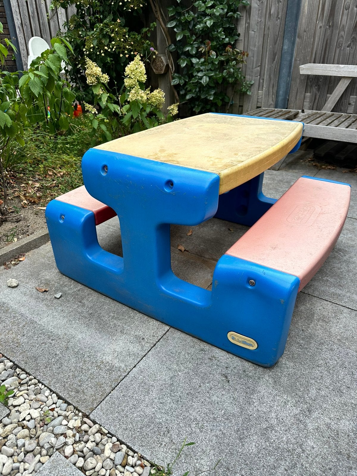 Little tikes picknicktafel, Tuin en Terras, Picknicktafels, Overige materialen, Gebruikt, Rechthoekig, Ophalen