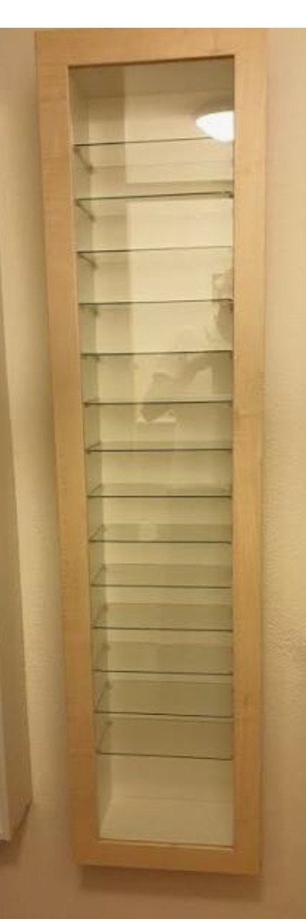 Ikea vitrinekast beuken - Zo goed als nieuw, Ophalen, Minder dan 50 cm, 200 cm of meer, Zo goed als nieuw