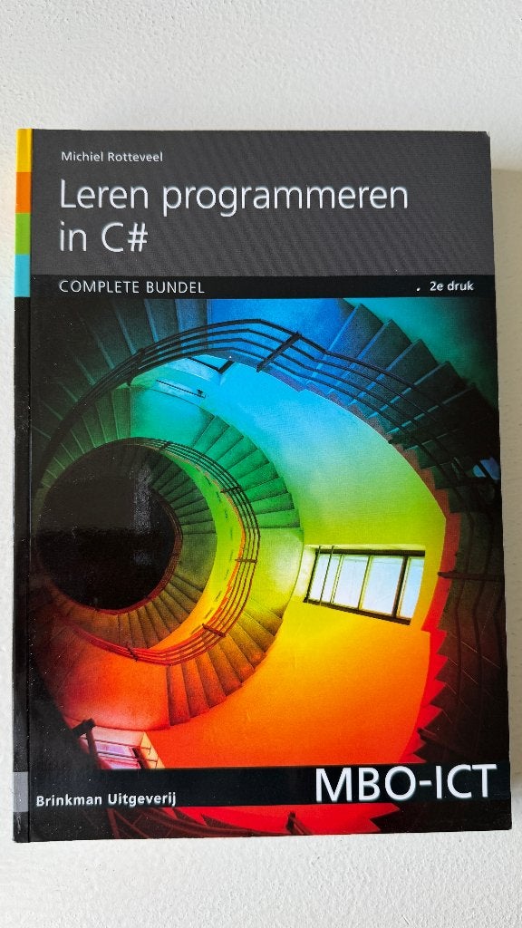 Leren programmeren in C#, Ophalen of Verzenden, Zo goed als nieuw, MBO, Michiel Rotteveel