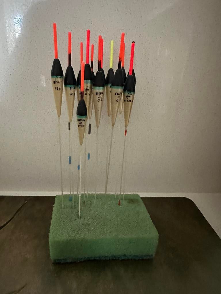 Bifa dobbers 14 stuks, Ophalen of Verzenden, Gebruikt, Dobber of Lood