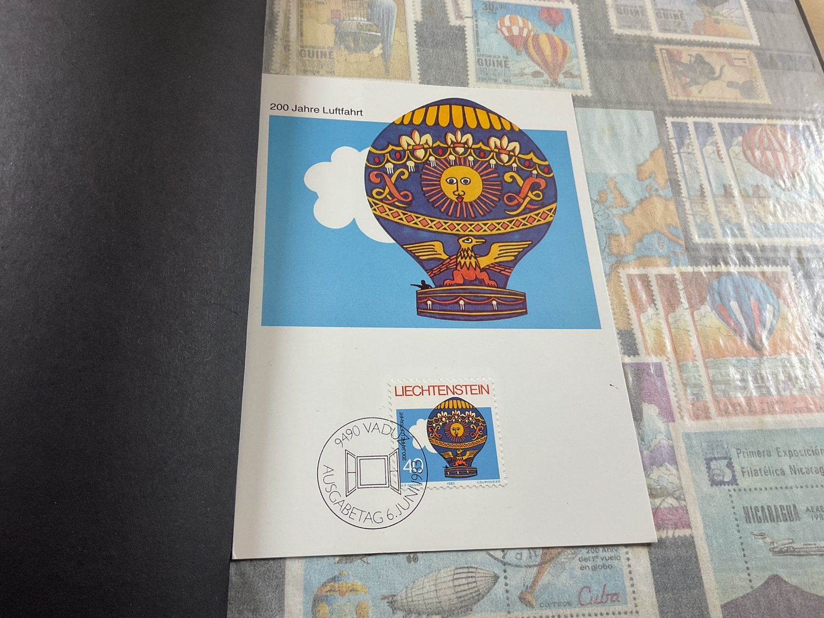 Stockboek motief zeppelin en luchtballonnen, Ophalen of Verzenden, Buitenland