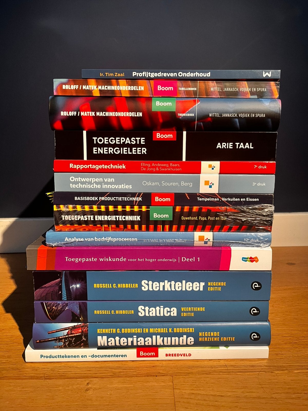 Complete set 1e jaars studieboeken Werktuigbouwkunde HBO, Ophalen, Beta, Zo goed als nieuw, HBO