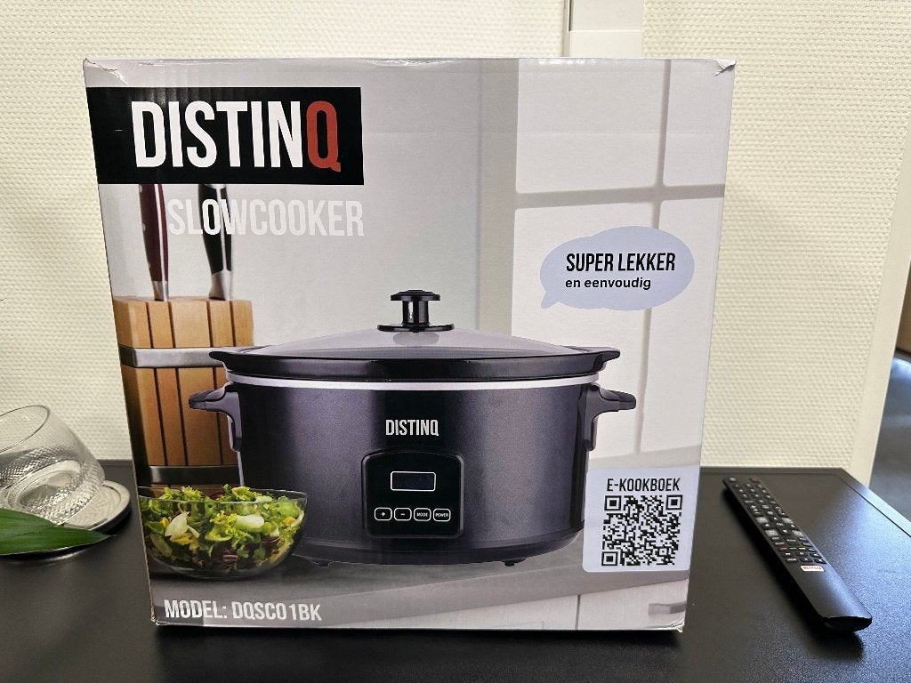DistinQ Slowcooker 6L – Gebruikt, werkt helemaal goed, Gebruikt, Semacobv, Timer, Contact@semacobv.nl