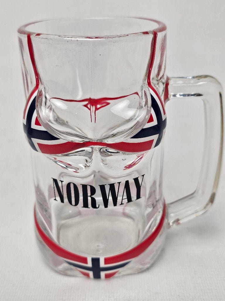 # Bierpul met bikini en Noorse vlag - Uniek verzamelobject!, Verzamelen, Ophalen of Verzenden, Gebruikt, Bierglas