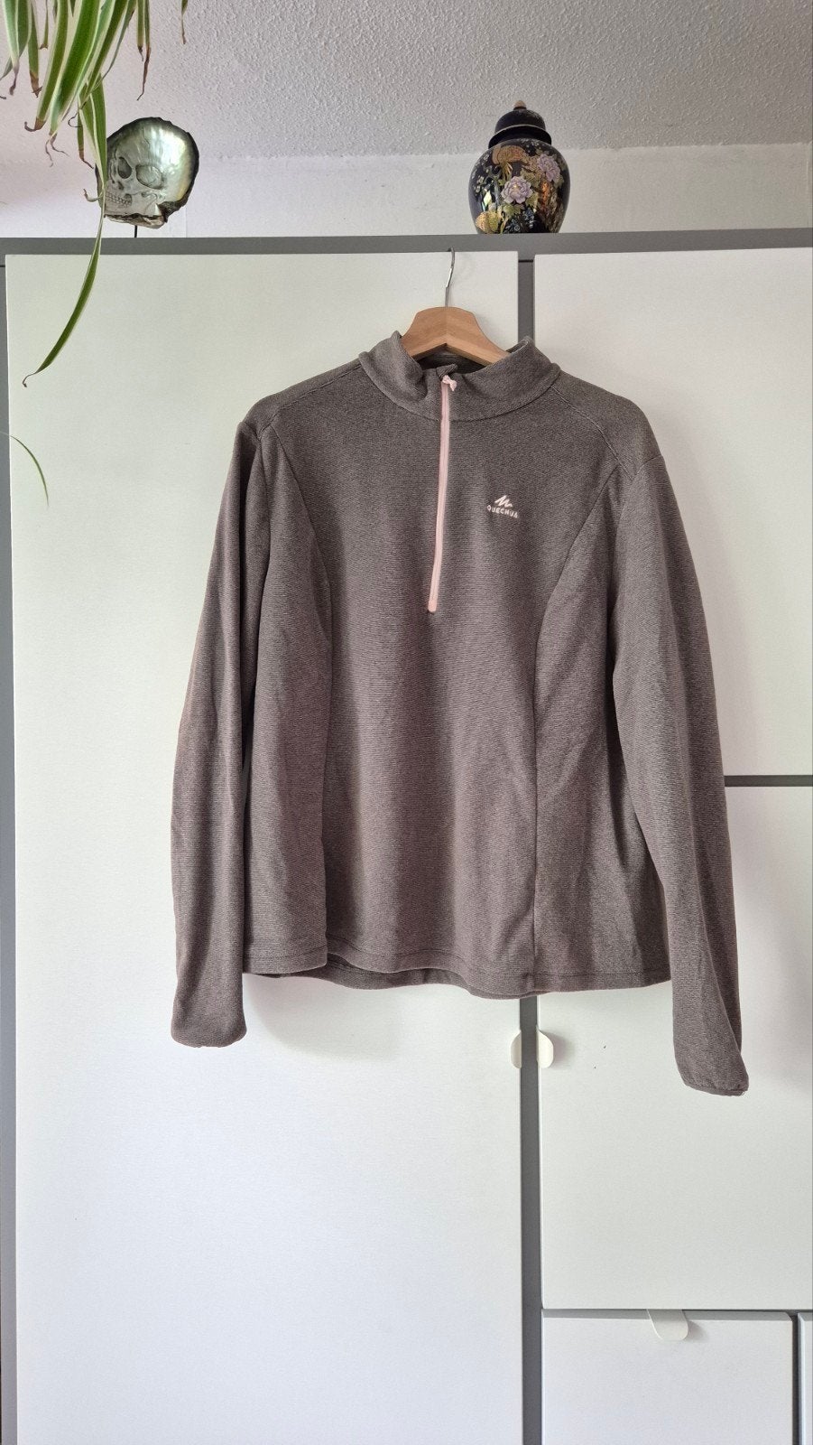 Quechua fleece trui, Bruin, Maat 46/48 (XL) of groter, Ophalen of Verzenden, Zo goed als nieuw