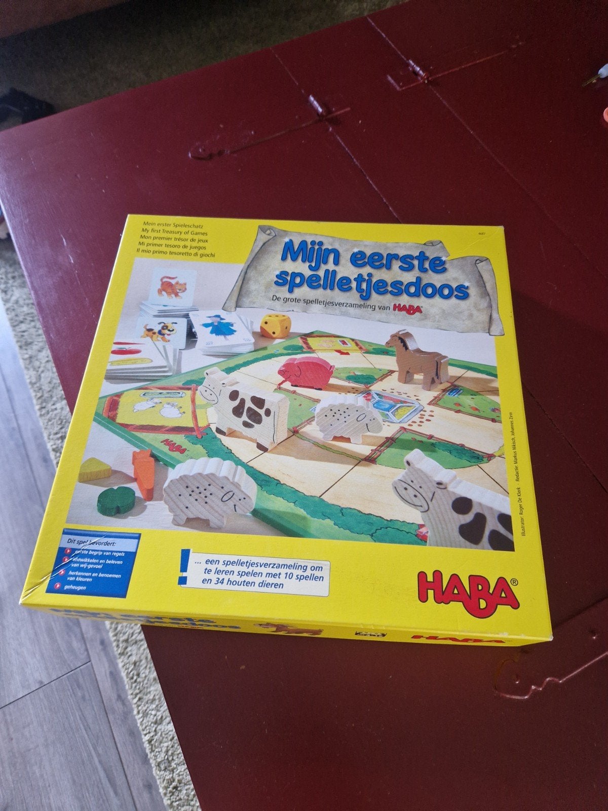 HABA Mijn Eerste Spelletjesdoos, Hobby en Vrije tijd, Gezelschapsspellen | Bordspellen, Een of twee spelers, Ophalen of Verzenden