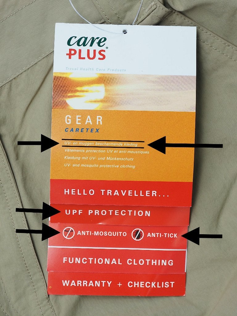 CAREPLUS AFRITS SAFARI BROEK / SHIRT ANTI MALARIA MUG / UV, Ophalen of Verzenden, Nieuw, Kleding