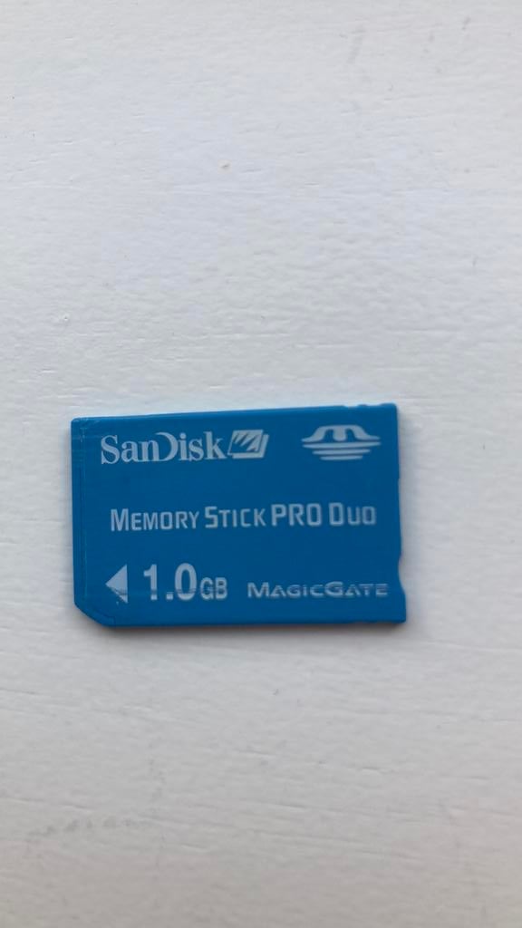 SanDisk memory stick pro duo 1 GB, Audio, Tv en Foto, Fotografie | Geheugenkaarten, Gebruikt, Verzenden, Memory stick, Minder dan 2 GB
