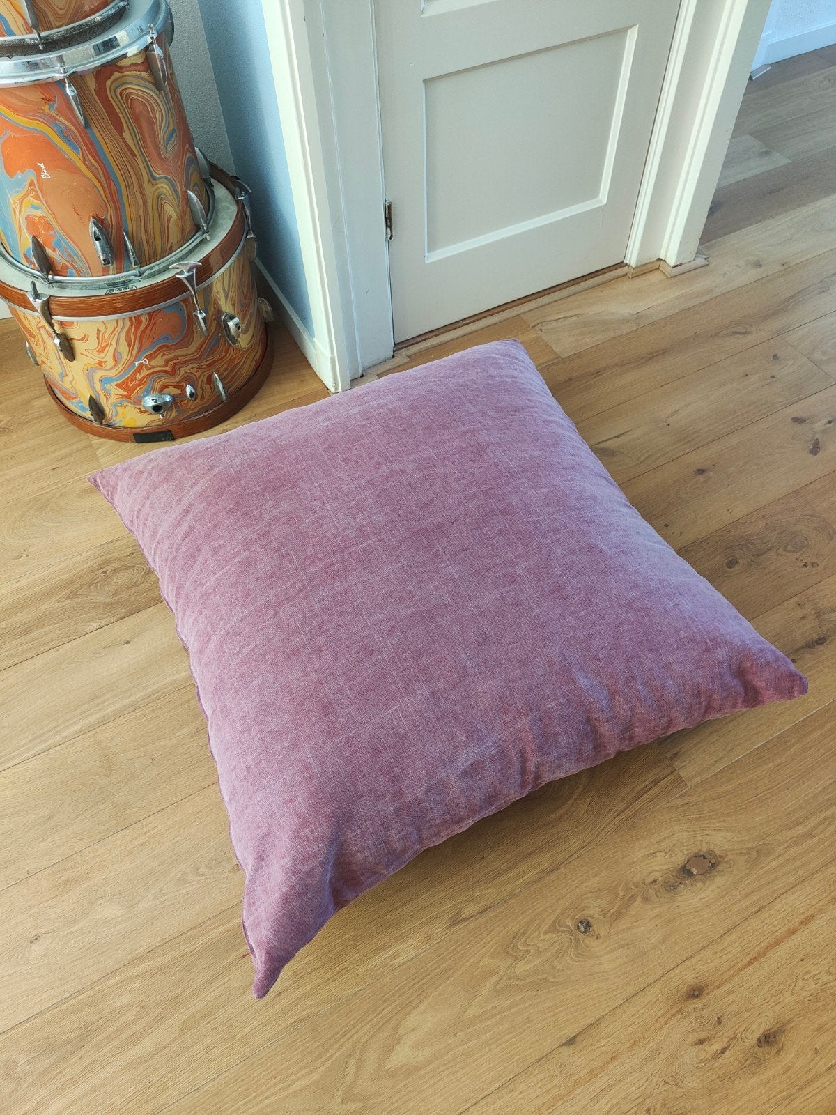 Groot Mauve Vloerkussen 95x95 cm - goede staat, Ophalen, Paars, Vierkant, Zo goed als nieuw
