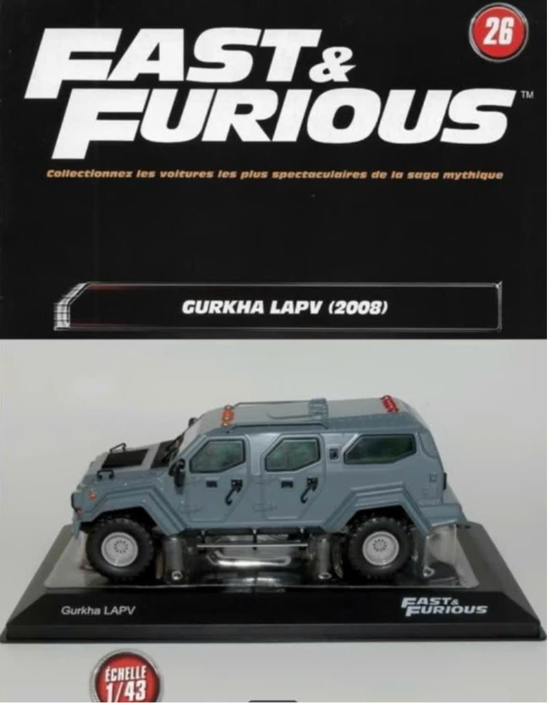 Gurkha Lapv 2008 SCHAAL 1/43 FAST & FURIOUS ALTAYA # 26, Verzenden, Nieuw, Auto, Overige merken