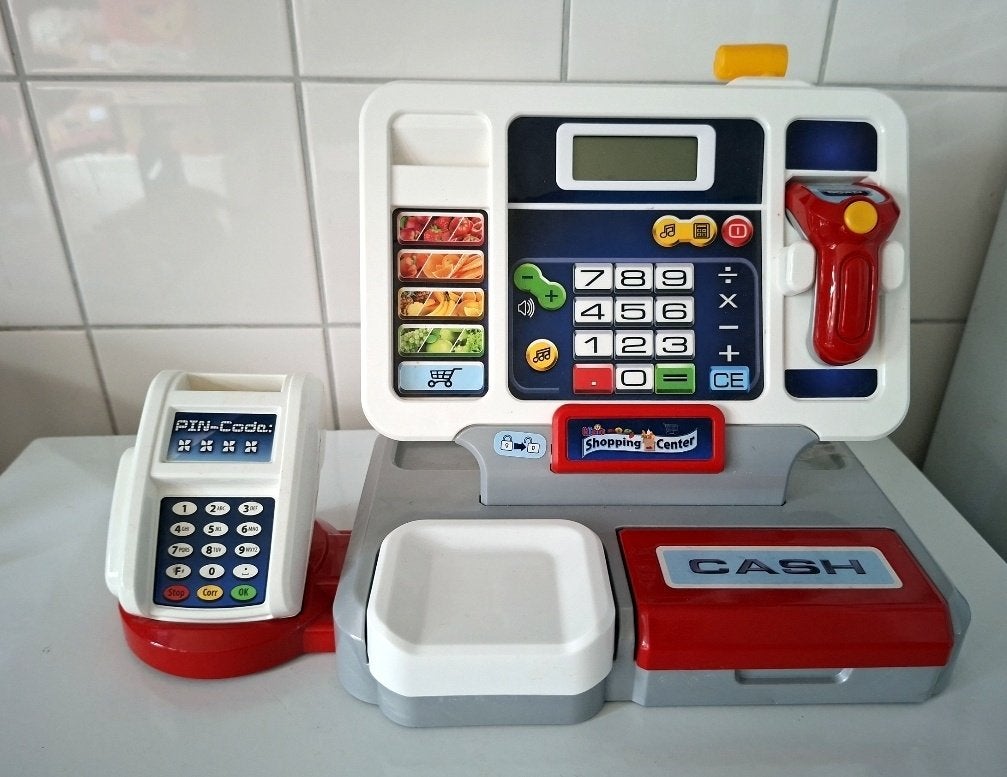 Speelgoed Kassa, Supermarkt en Koelkast Set, Ophalen of Verzenden, Zo goed als nieuw, Jongen of Meisje