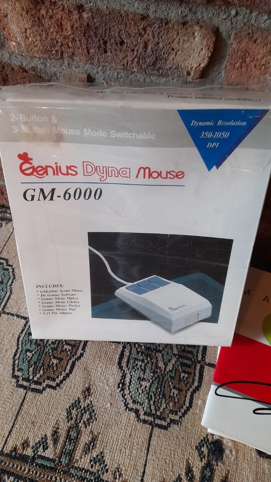 Genius Dyna Mouse GM-6000 - Vintage bedrade muis, Computers en Software, Muis, Gebruikt, Ophalen of Verzenden, Bedraad