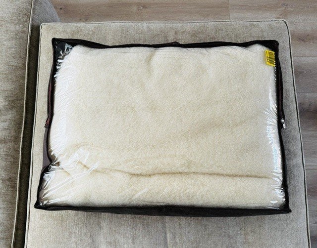 Nieuw: Native Natural merino wollen deken 240x200 cm, Ophalen, Woondeken, Nieuw, 240 cm