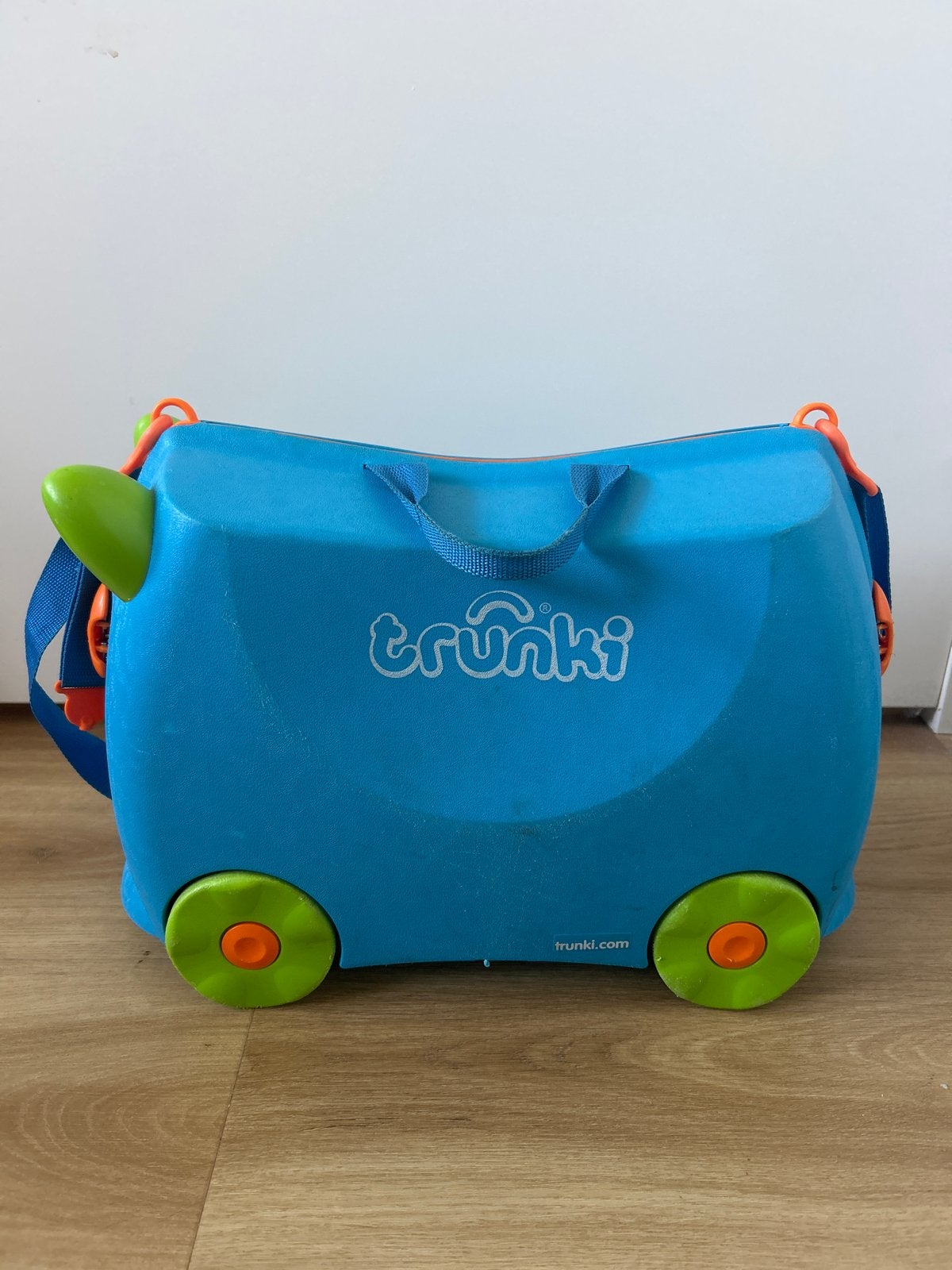 Trunki kinder koffer blauw met wieltjes, Gebruikt, Hard kunststof, Minder dan 50 cm, Minder dan 35 cm