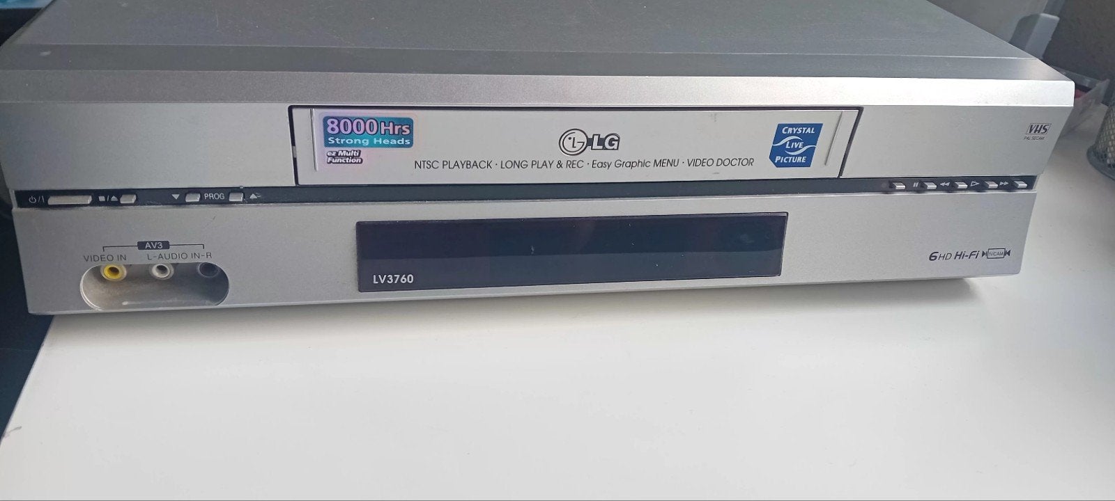 LG LV3760 VHS-speler met afstandsbediening, Audio, Tv en Foto, Videospelers, Ophalen of Verzenden, Gebruikt, VHS-speler of -recorder