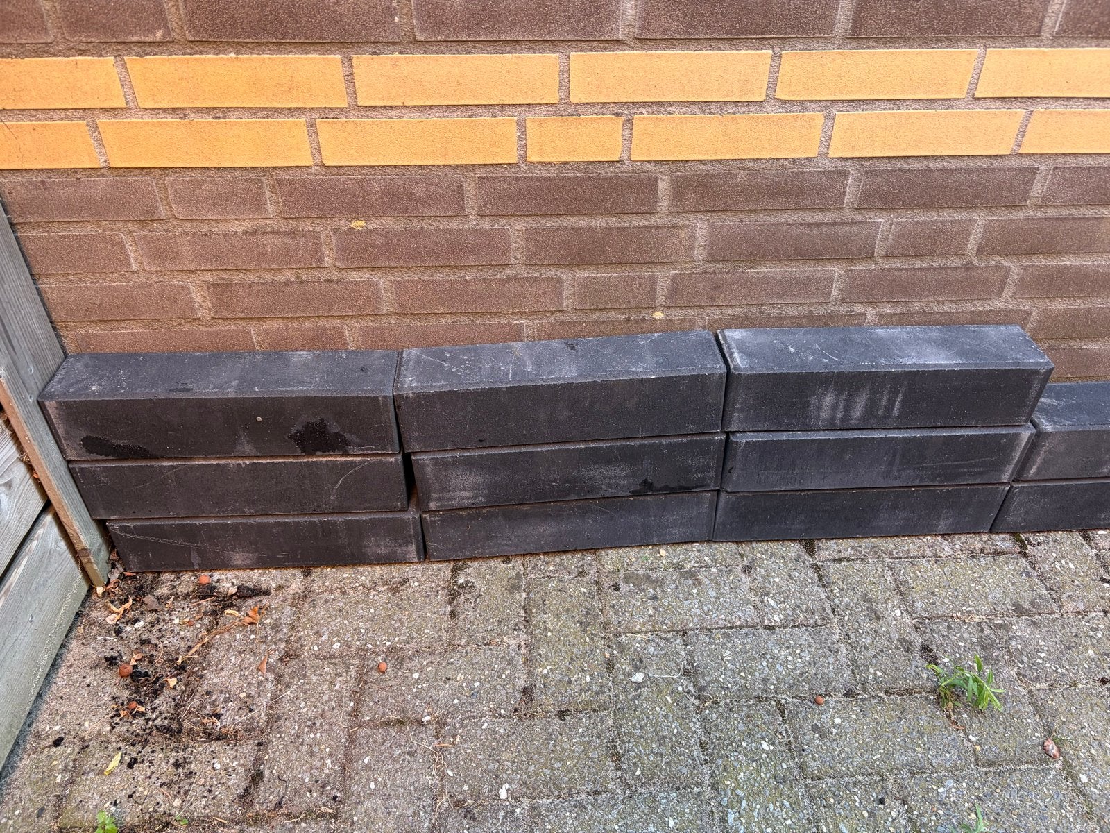 Zwarte stapelstenen voor tuin of terras, Tuin en Terras, Grind, Keien en Split, Ophalen, Overige materialen, Zwart, Overige typen