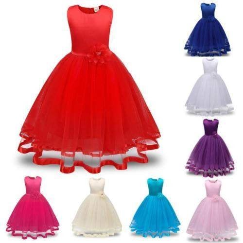 Meisjes prinsessen jurk (kinderjurk kinder bruidsmeisje), Verzenden, Nieuw, 110 t/m 116, Meisje