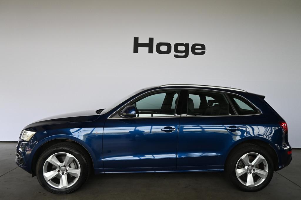 Audi Q5 3.0 TDI quattro S-line Clima Cruise control Navigati, Auto's, Automaat, Euro 5, Gebruikt, Blauw