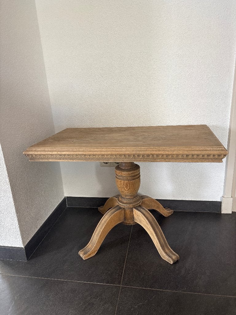 Brocante houten bijzettafel / Franse landelijke salontafel, Huis en Inrichting, Tafels | Salontafels, Ophalen, 50 – 75, Minder dan 50 cm