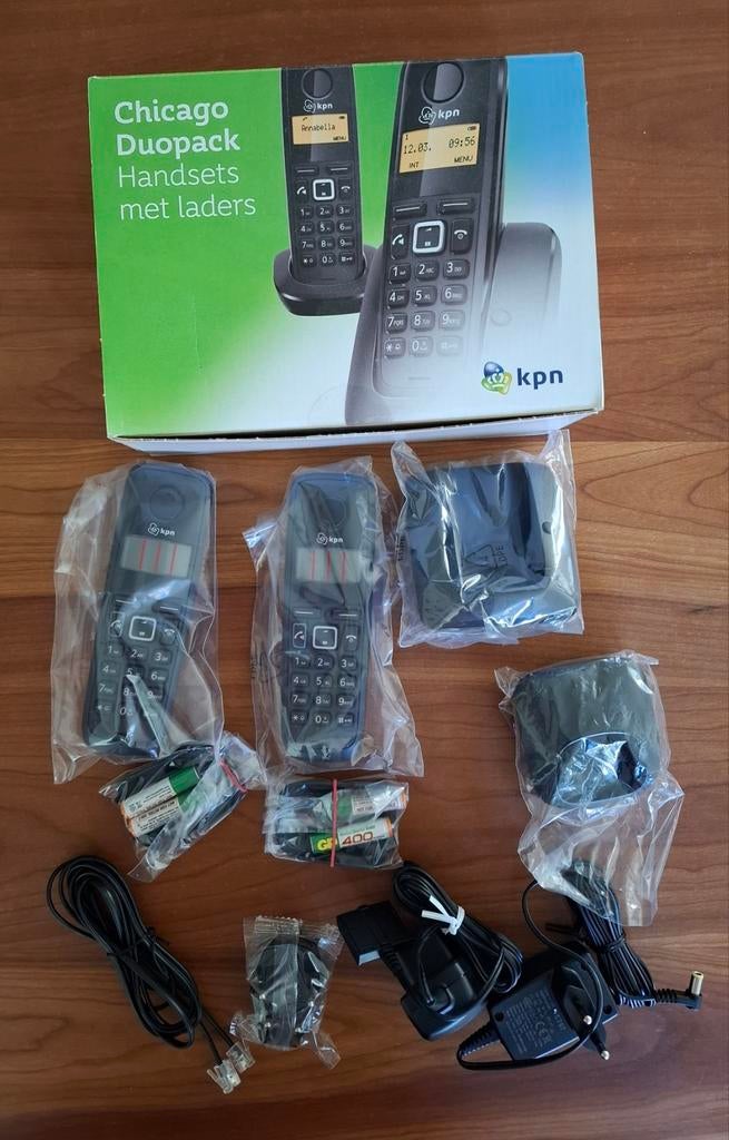 KPN Chicago Duopack Analoge DECT Telefoon Set, Telecommunicatie, Vaste telefoons | Handsets en Draadloos, Ophalen of Verzenden