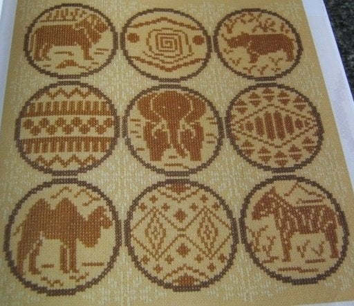 Borduurpatroon Wereld dieren cirkel merklap  nr 9356, Verzenden, Nieuw, Handborduren, Patroon