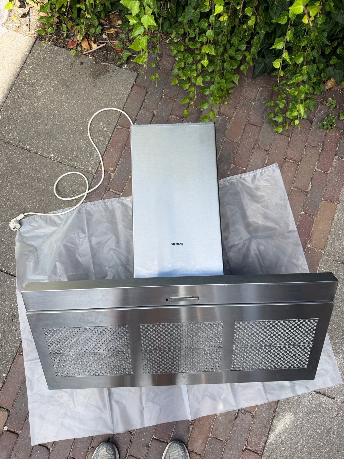 Siemens afzuigkap RVS - Gebruikt, Witgoed en Apparatuur, Ophalen, Gebruikt, Onderbouw afzuigkap, Inbouw