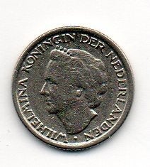 Dubbeltje Wilhelmina periode, Postzegels en Munten, Ophalen of Verzenden, Koningin Wilhelmina, 10 cent, Losse munt