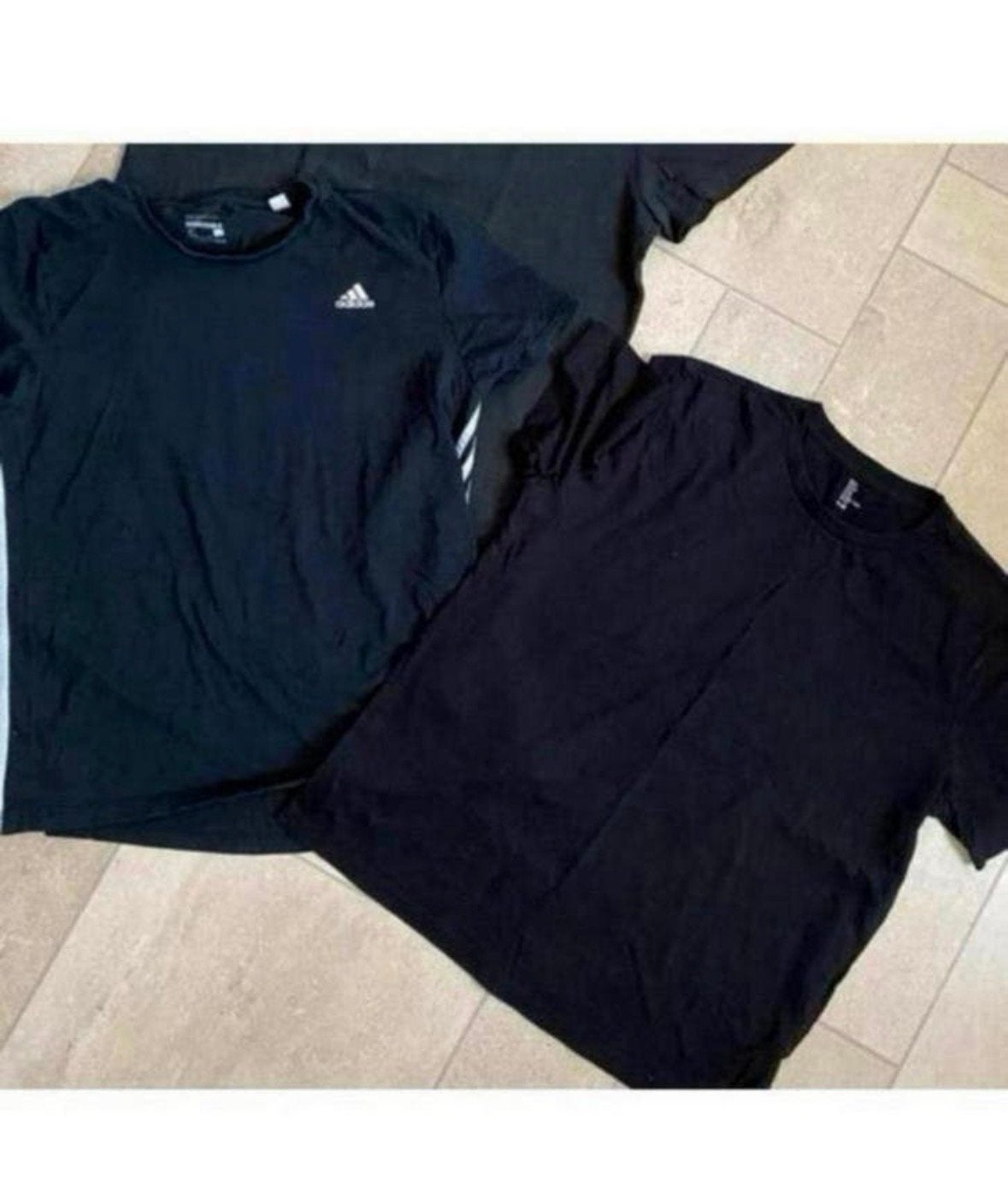 Adidas & H&M T-shirt XL - Zwart, Ophalen of Verzenden, Gedragen, Maat 56/58 (XL), Zwart