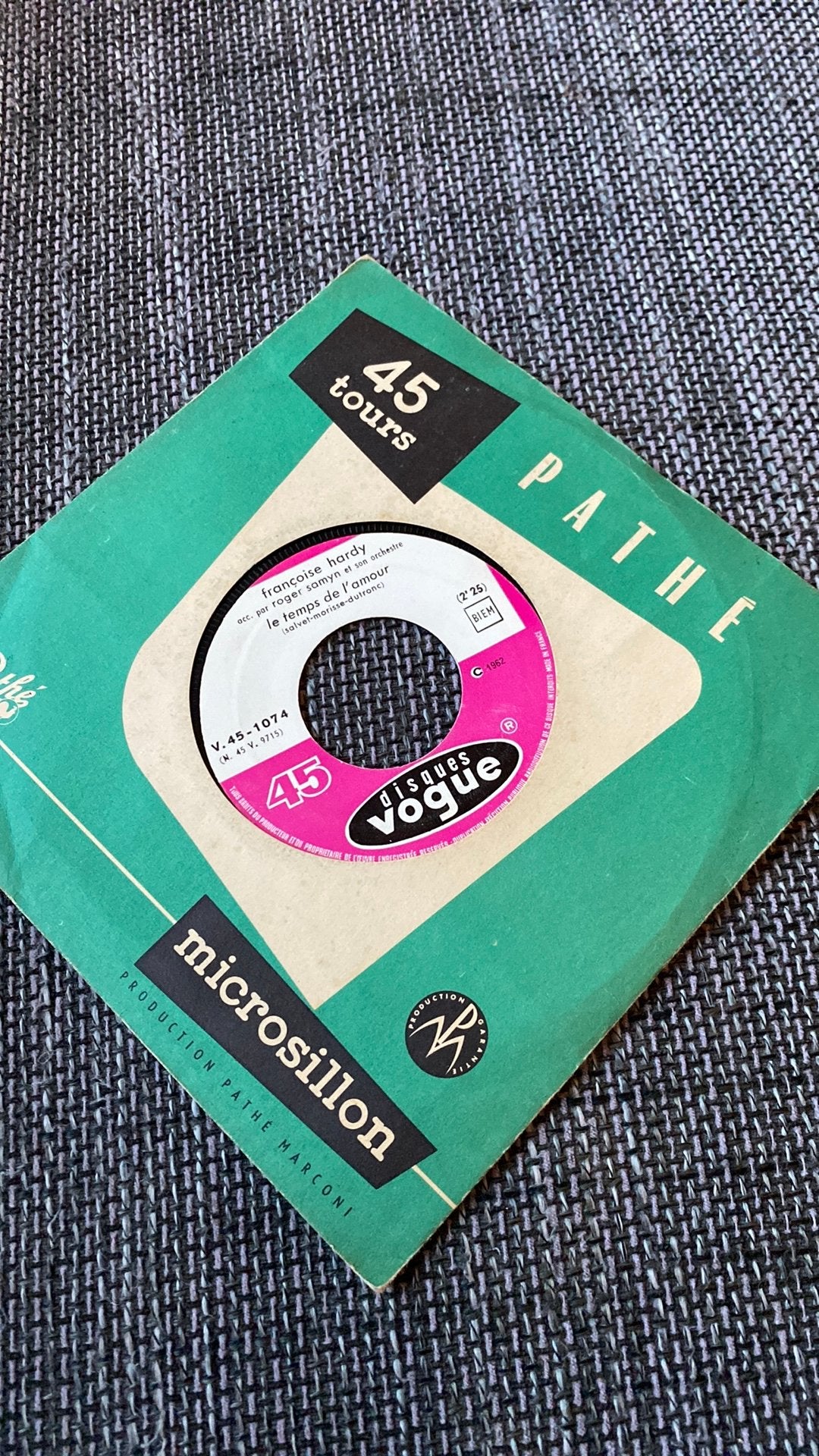 Vinyl single Francoise Hardy - Le temps de l’amour, Ophalen of Verzenden, Zo goed als nieuw, Pop