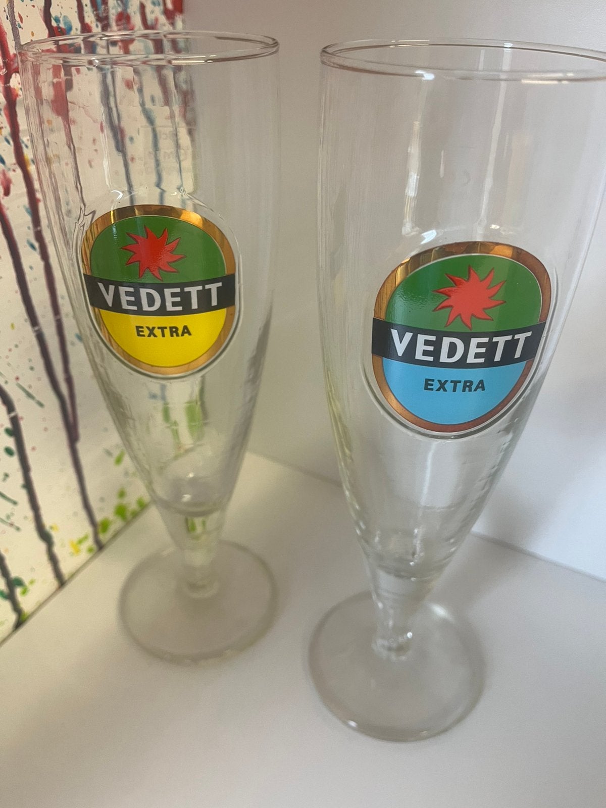 Vedett bierglazen set van 6 glazen, Verzamelen, Ophalen of Verzenden, Nieuw, Glas of Glazen, Overige merken