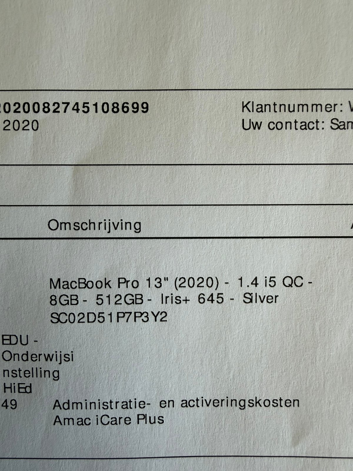 Foto 8 van Macbook pro 13” (2020)