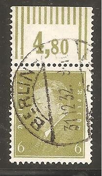 Duitse Rijk  Yvert nr 402A met randstuk, Verzenden, Overige periodes, Gestempeld