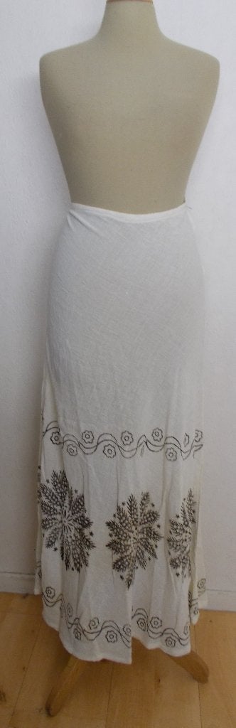 Batik handbedrukte maxi rok! 38, Kleding | Dames, Rokken, Maat 38/40 (M), Verzenden, Beige, Zo goed als nieuw