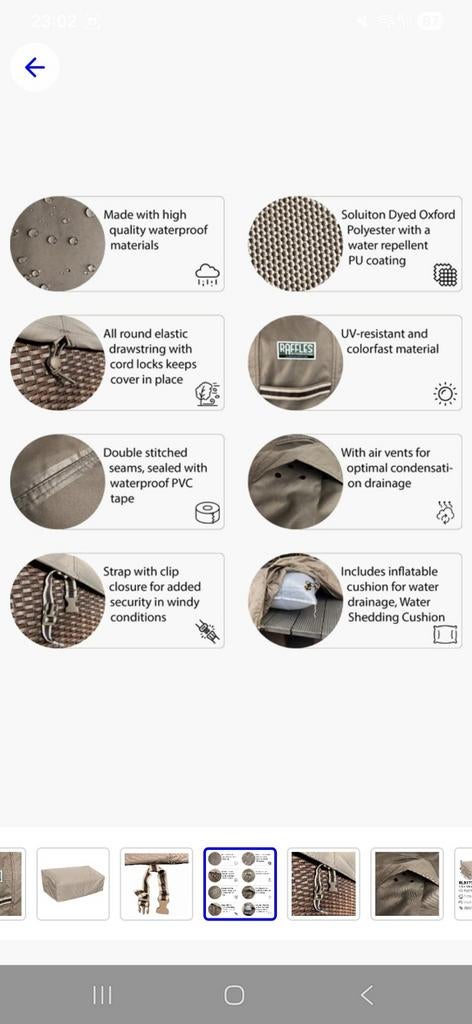 2x Tuinset hoes Raffles Outdoor Covers - Zo goed als nieuw, Ophalen, Zo goed als nieuw