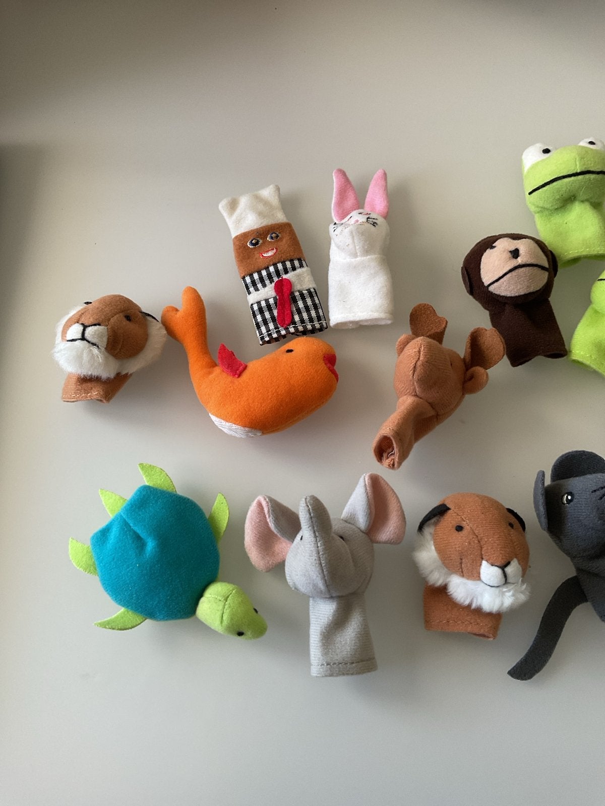 13 Vingerpoppetjes voor poppenkast spel - Dieren en meer, Kinderen en Baby's, Ophalen of Verzenden, Gebruikt, Overige typen