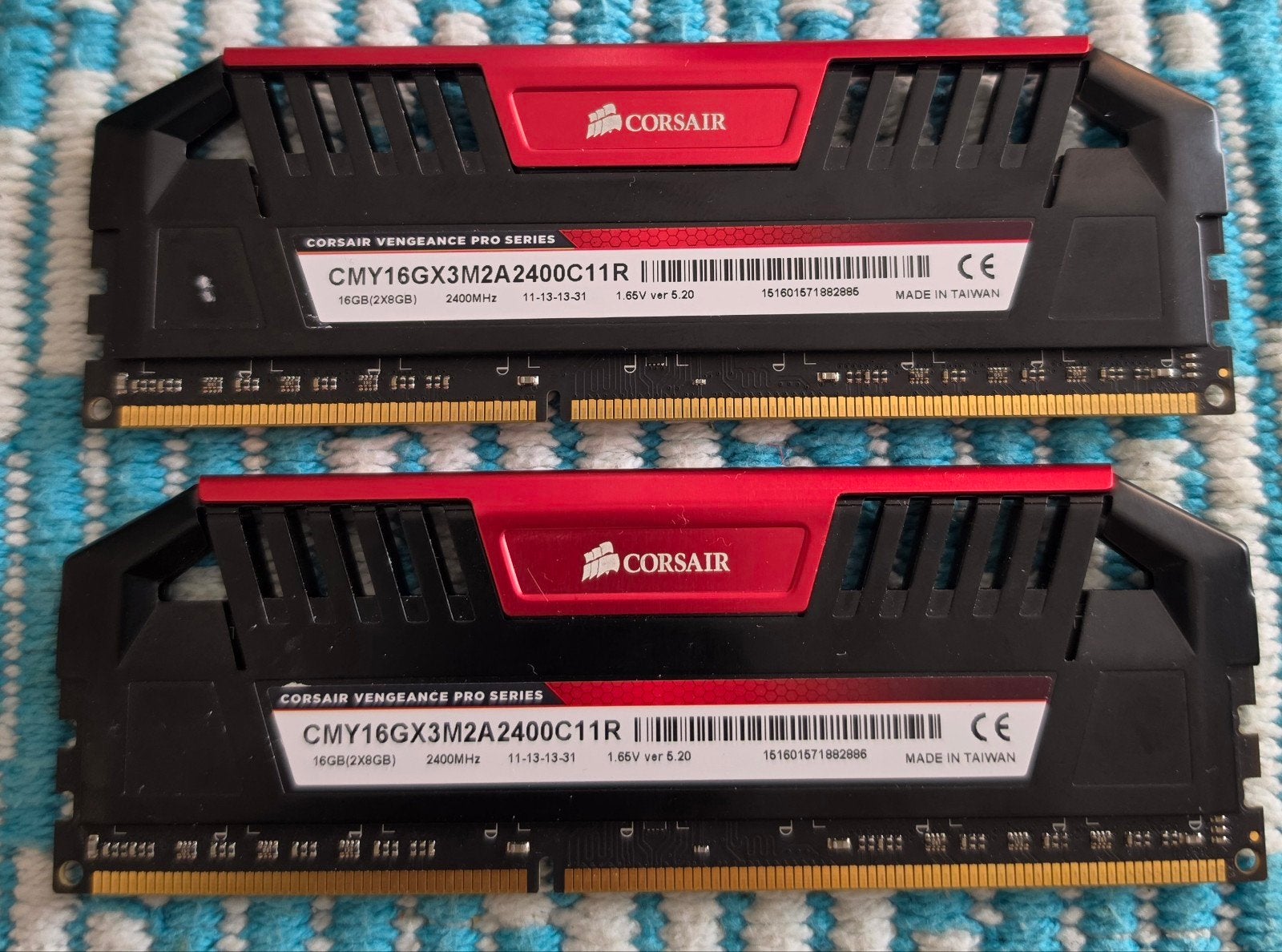 Corsair Vengeance Pro Series 16GB (2x8GB) DDR3 RAM 2400MHz, Computers en Software, RAM geheugen, DDR3, Ophalen of Verzenden, Zo goed als nieuw