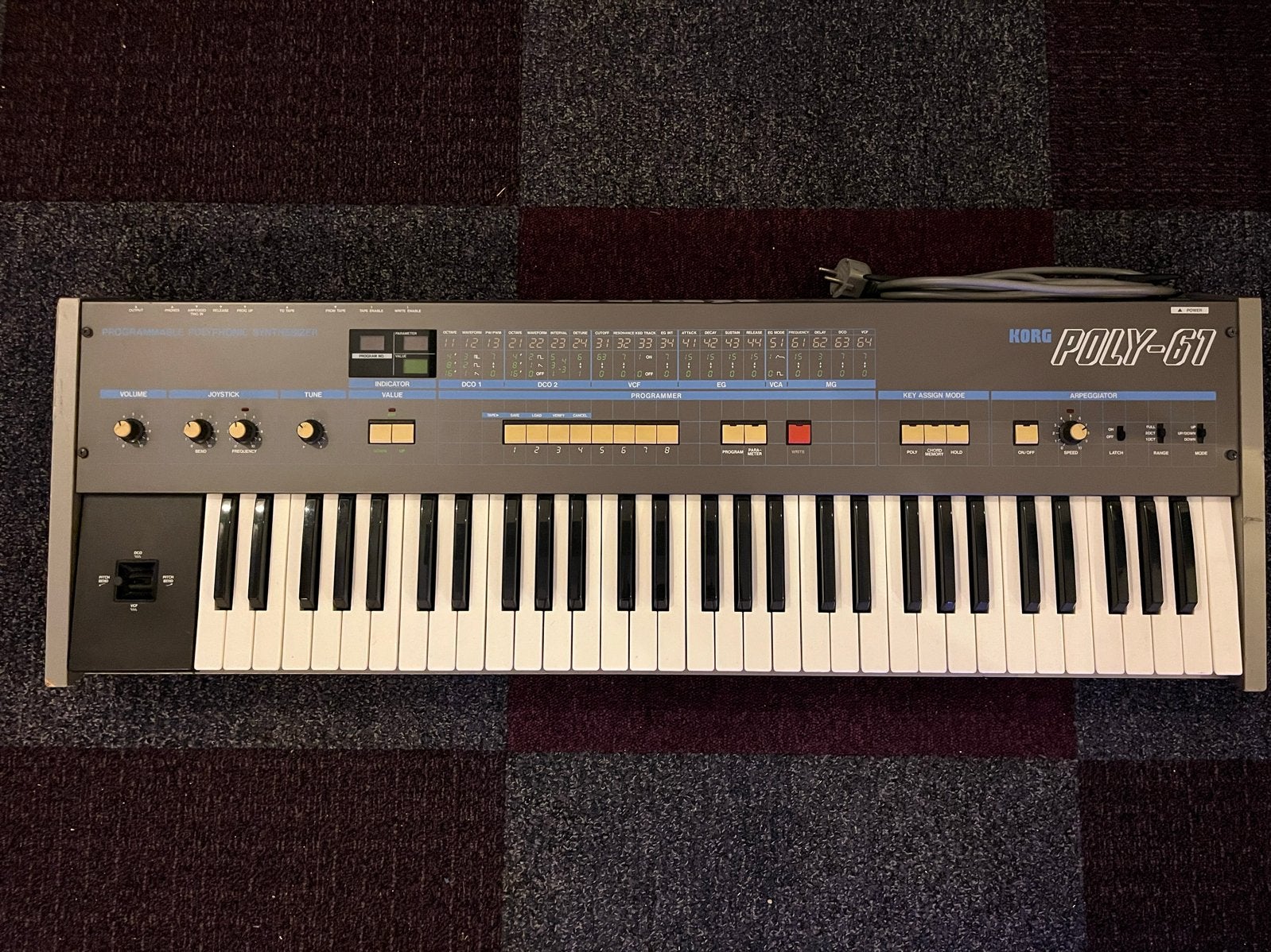 Korg Poly-61 Synthesizer - Vintage Analoge Synth, Muziek en Instrumenten, Synthesizers, Ophalen, Gebruikt, 61 toetsen, Korg