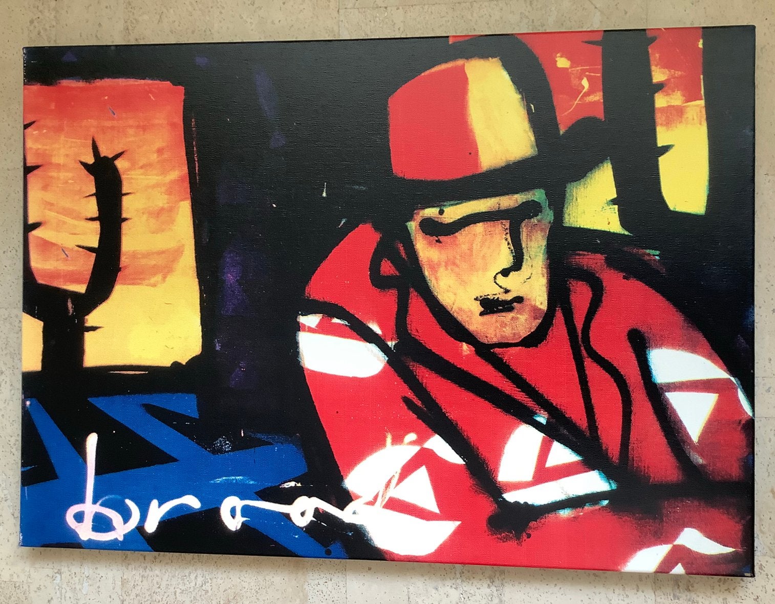HERMAN BROOD - “CACTUS MAN”   art print op canvas, Ophalen of Verzenden