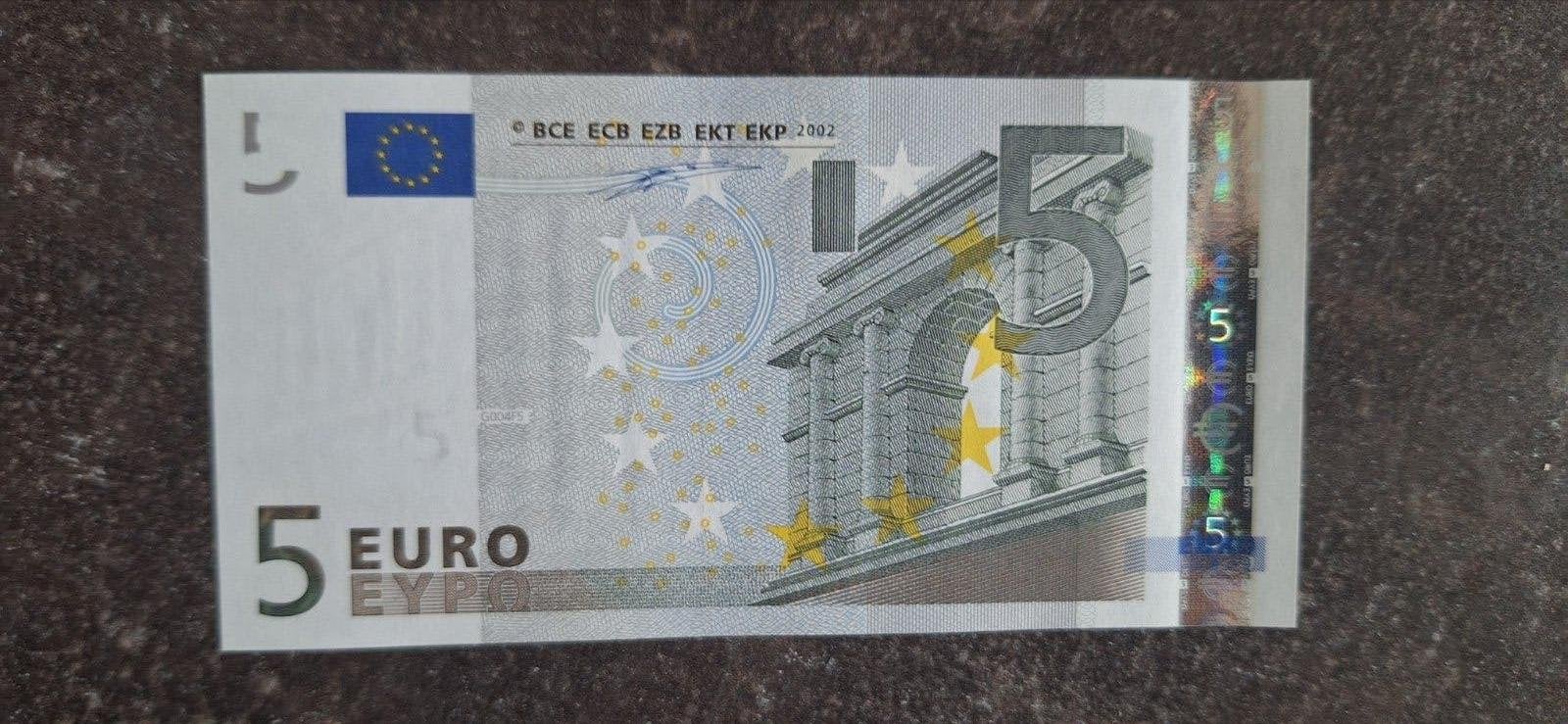 Nederland 5 euro G004 UNC Duisenberg., Ophalen of Verzenden, Euro's