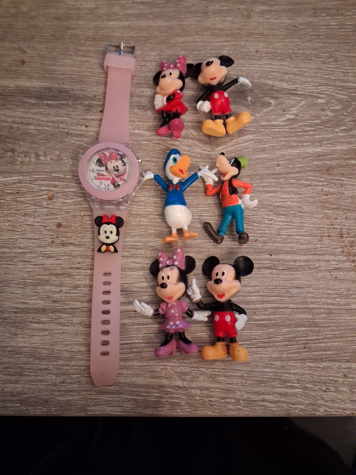 Mickey Mouse horloge en figuren, Gebruikt, Disney, Onbekend, Ophalen of Verzenden