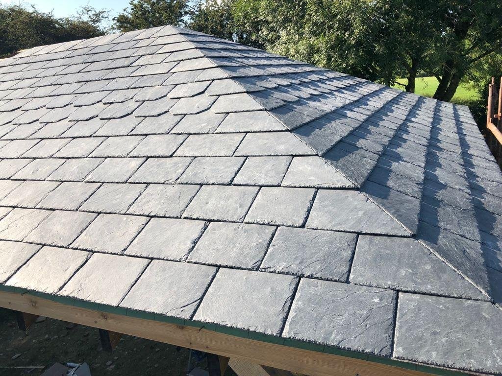 Dakleien Spaans 400x250x5-8mm voorraad, Steen of Klei, Zwart, Nieuw, Ophalen of Verzenden