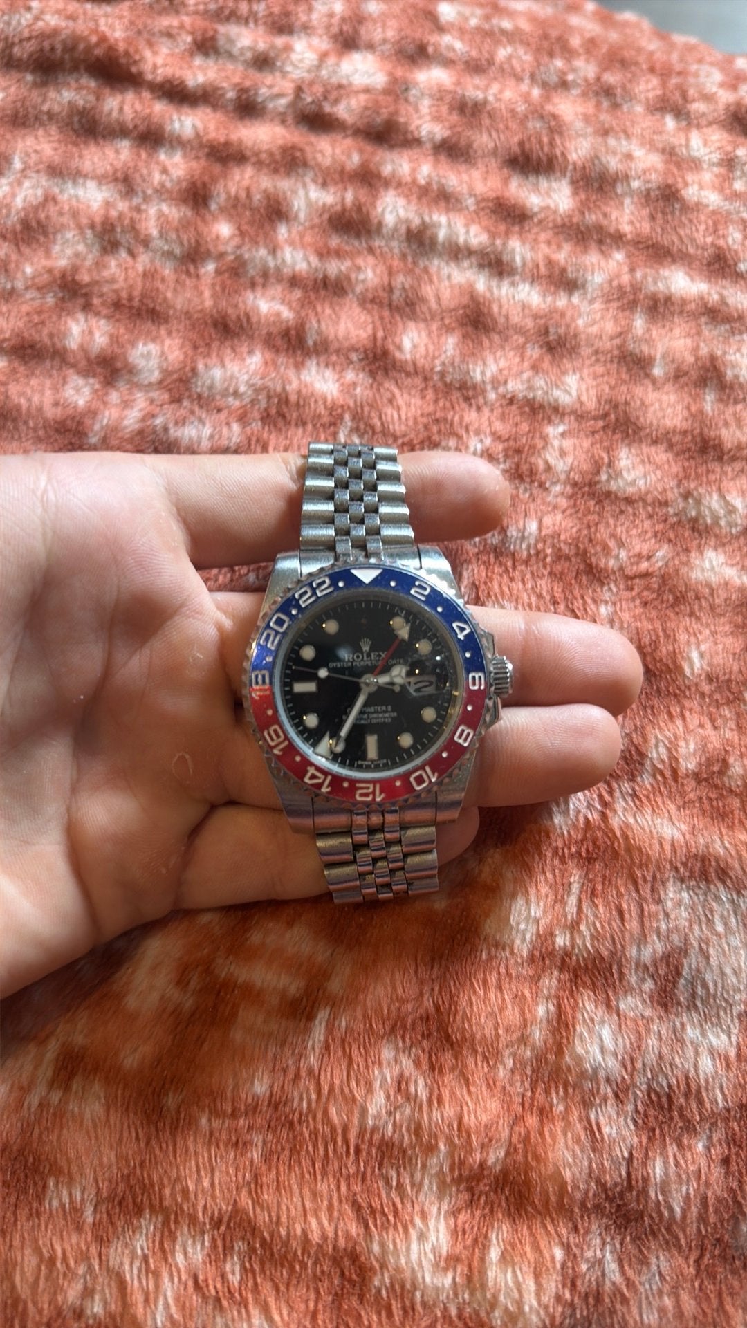 Rolex GMT-Master II 'Pepsi' Polshorloge, Polshorloge, Ophalen of Verzenden, Zo goed als nieuw, Rolex