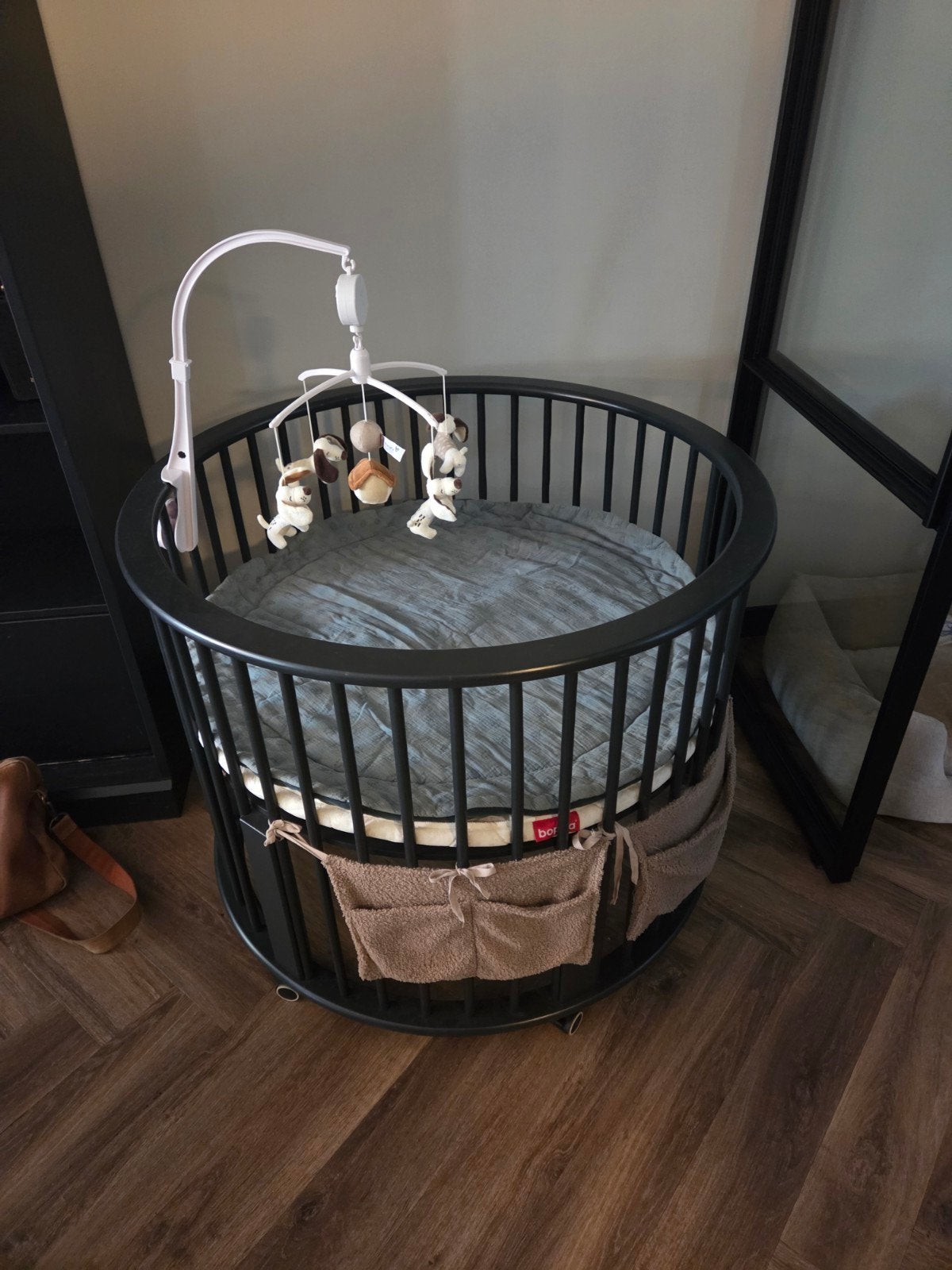 Ronde Bopita baby box met Mobiel en Opbergers, Ophalen, Gebruikt, Wieg