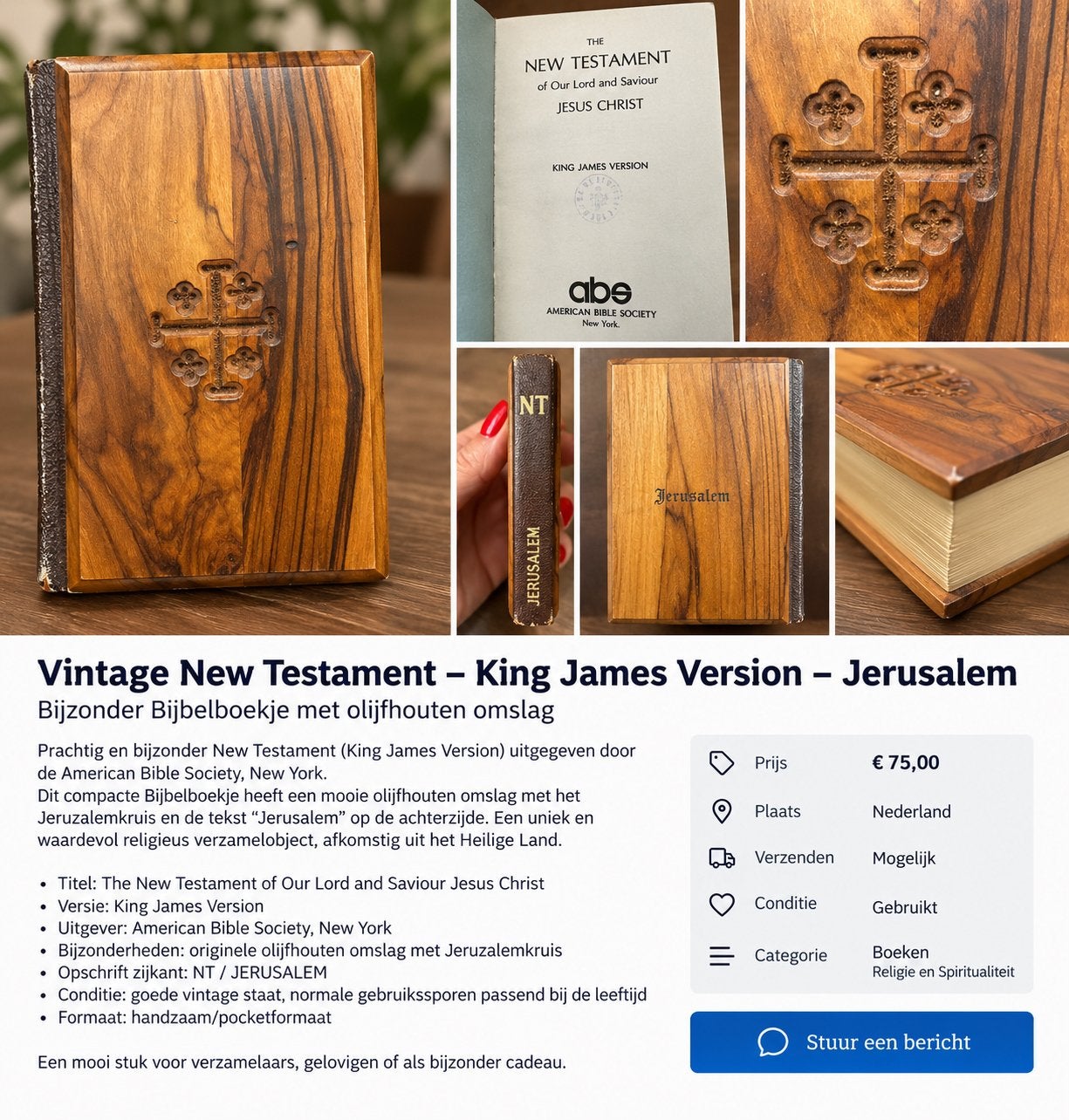 Vintage Nieuwe Testament - King James Version - Jeruzalem, Boeken, Ophalen of Verzenden, Gelezen, Spiritualiteit algemeen, Verhaal of Roman