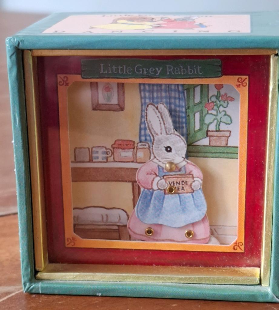 Vintage Muziekdoosje 'Little Grey Rabbit' - Over the Rainbow, Ophalen of Verzenden, Gebruikt