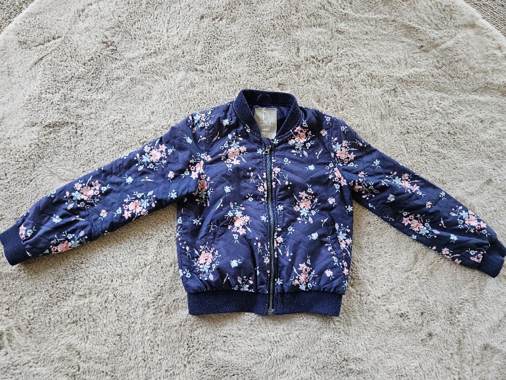 Blauwe jas van Name it, maat 128, Kinderen en Baby's, Kinderkleding | Maat 128, Meisje, Ophalen of Verzenden, Zo goed als nieuw