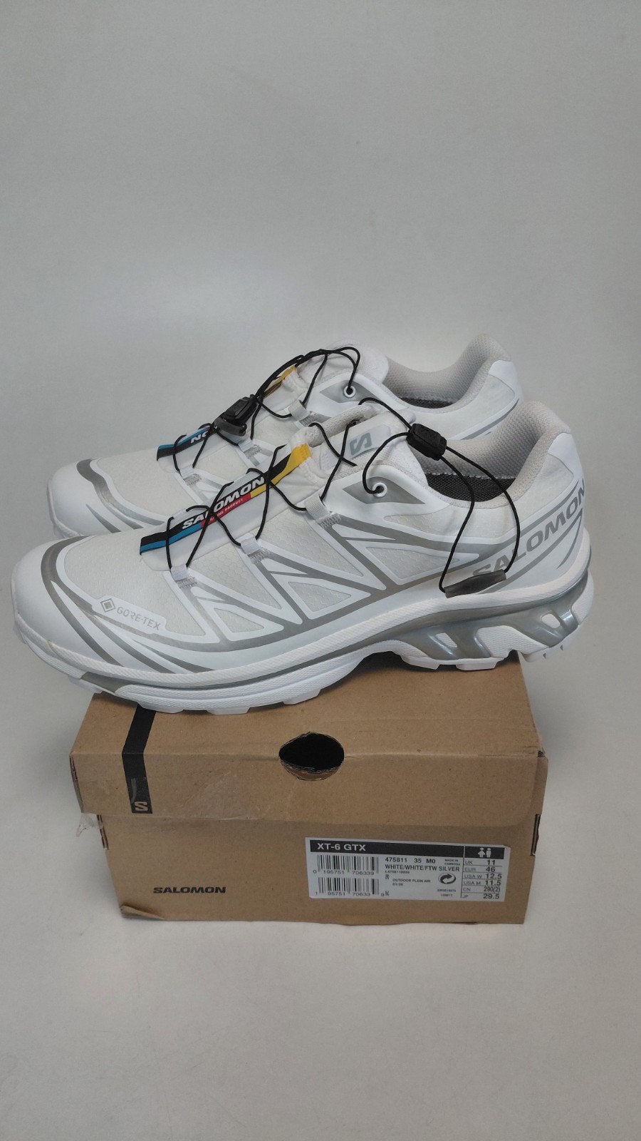 Salomon XT-6 GTX Heren Sneakers Wit Maat 46 Nieuw, Wit, Nieuw, Ophalen of Verzenden, Sneakers of Gympen