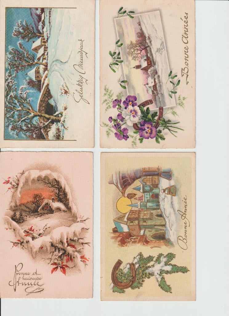 LOT 004: Oude wenskaarten, Ophalen, 1940 tot 1960