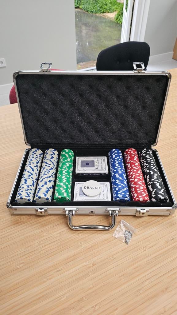 Pokerset in koffer, Hobby en Vrije tijd, Gezelschapsspellen | Kaartspellen, Ophalen of Verzenden