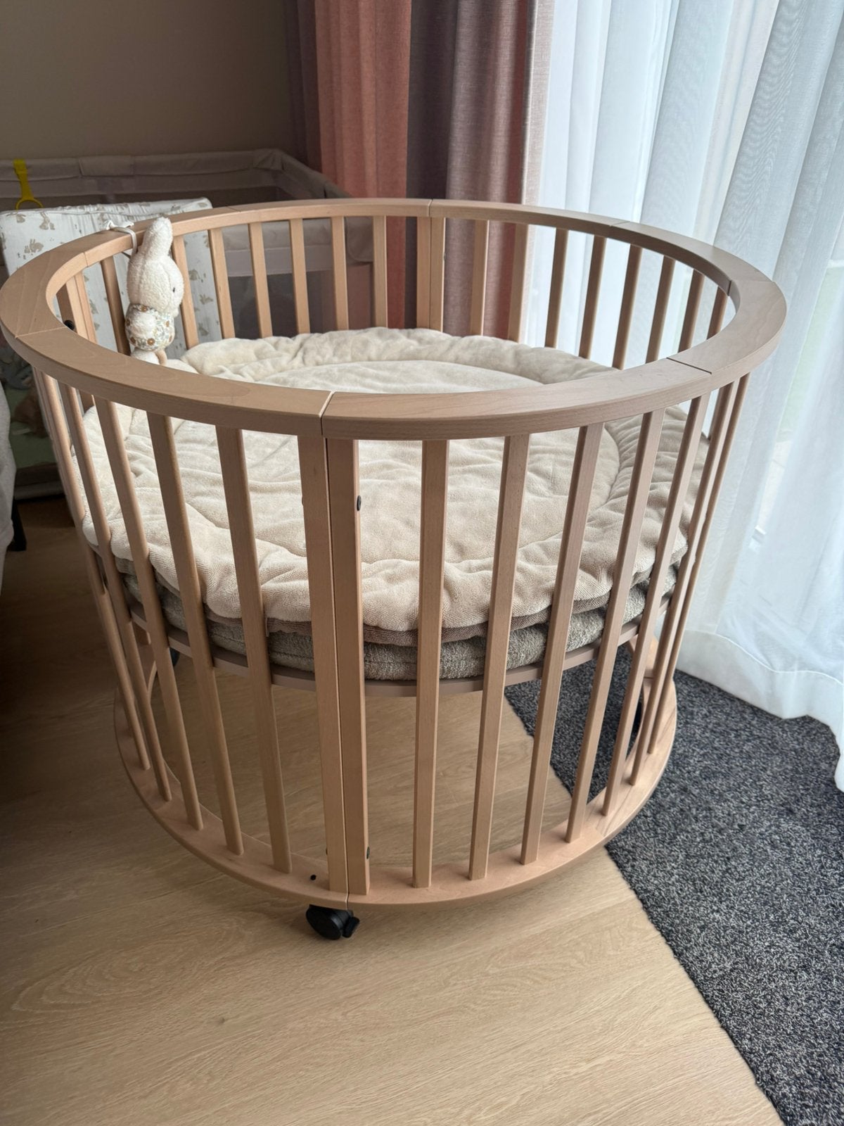 Europe Baby ronde box mat naturel zgan, Kinderen en Baby's, Ophalen, Zo goed als nieuw, Rond, Boxkleed